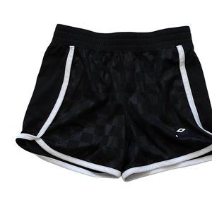 Umbro Girls Black White Stripe Shorts Size Medium 7/8